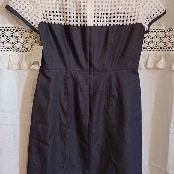 Donna morgan Denim and Eyelet Dress 6P - Picture 5 of 5